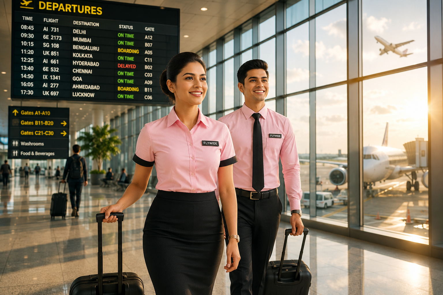 Flywide aviation and hospitality career training